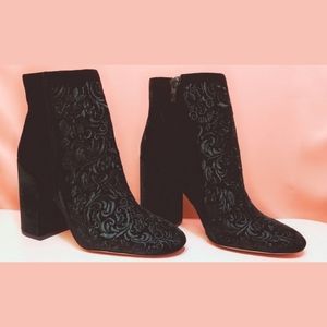 COPY - Black Rose Embroidered Booties